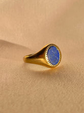 Load image into Gallery viewer, Vintage 9k Lapis Lazuli Signet Ring 1970