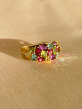 Load image into Gallery viewer, Vintage 9k Ruby Amethyst Citrine Topaz Peridot Pear Ring