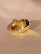 Load image into Gallery viewer, Vintage 14k Diamond Onyx East West Signet Ring