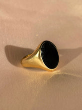Load image into Gallery viewer, Vintage 9k Onyx Signet Ring 1972
