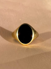 Load image into Gallery viewer, Vintage 9k Onyx Signet Ring 1972