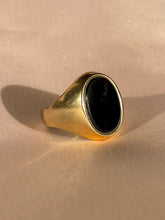 Load image into Gallery viewer, Vintage 9k Onyx Signet Cocktail Ring 1972
