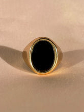 Load image into Gallery viewer, Vintage 9k Onyx Signet Cocktail Ring 1972