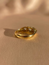 Load image into Gallery viewer, Vintage 9k Aquamarine Diamond Boat Ring