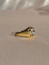 Load image into Gallery viewer, Vintage 9k Paste Diamond Belcher Ring 1968