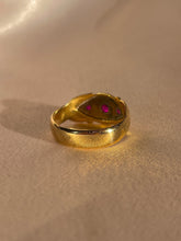 Load image into Gallery viewer, Antique 18k Ruby Starburst Trilogy Edwardian Ring