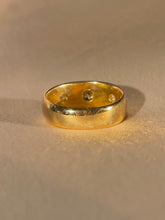 Load image into Gallery viewer, Antique 18k Diamond Starburst Champagne Trilogy Ring