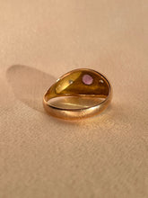 Load image into Gallery viewer, Antique 9k Rose Gold Amethyst Diamond Starburst Ring 1918
