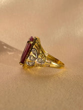 Load image into Gallery viewer, Vintage 18k Ruby Diamond Cocktail Ring 8.00 CTW