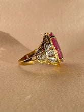 Load image into Gallery viewer, Vintage 18k Ruby Diamond Cocktail Ring 8.00 CTW