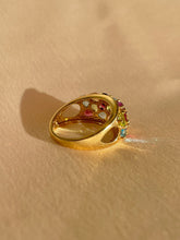 Load image into Gallery viewer, Vintage 9k Ruby Amethyst Citrine Topaz Peridot Pear Ring