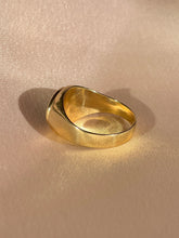 Load image into Gallery viewer, Vintage 14k Diamond Onyx East West Signet Ring