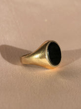 Load image into Gallery viewer, Vintage 9k Onyx Oval Signet Ring 1978