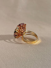 Load image into Gallery viewer, Vintage 18k Rainbow Quartz Bouquet Dress Ring