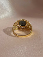 Load image into Gallery viewer, Vintage 14k Floral Cameo Jasper Lattice Ring