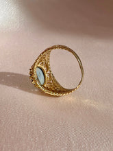 Load image into Gallery viewer, Vintage 14k Floral Cameo Jasper Lattice Ring