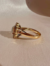 Load image into Gallery viewer, Vintage 14k Opal Diamond Halo Cluster Ring