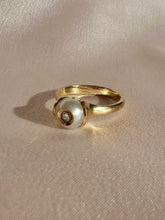 Load image into Gallery viewer, Vintage 14k Pearl Diamond Dot Ring