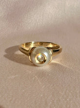 Load image into Gallery viewer, Vintage 14k Pearl Diamond Dot Ring