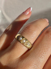 Load image into Gallery viewer, Antique 18k Pearl Marquise Ring 1881