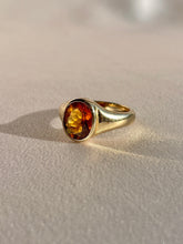Load image into Gallery viewer, 10k Citrine Bezel Signet Ring by 23carat