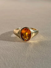 Load image into Gallery viewer, 10k Citrine Bezel Signet Ring by 23carat