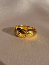 Load image into Gallery viewer, Antique 18k Diamond Old Cut Starburst Solitaire 1902