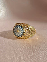 Load image into Gallery viewer, Vintage 14k Floral Cameo Jasper Lattice Ring