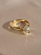 Load image into Gallery viewer, Vintage 14k Pearl Diamond Dot Ring