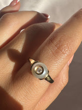 Load image into Gallery viewer, Vintage 14k Pearl Diamond Dot Ring