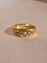 Load image into Gallery viewer, Antique 18k Pearl Marquise Ring 1881