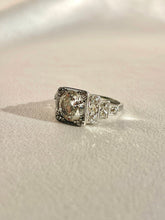 Load image into Gallery viewer, Antique Platinum Diamond Deco Engagement Ring 2.10 ct