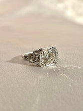 Load image into Gallery viewer, Antique Platinum Diamond Deco Engagement Ring 2.10 ct