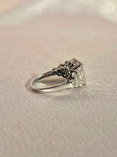 Load image into Gallery viewer, Antique Platinum Diamond Deco Engagement Ring 2.10 ct