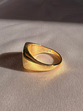 Load image into Gallery viewer, Vintage 10k Emerald Diamond Emblem Signet Ring