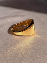 Load image into Gallery viewer, Vintage 10k Emerald Diamond Emblem Signet Ring