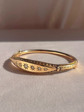 Load image into Gallery viewer, Antique 15k Rose Gold Diamond Starburst Bangle