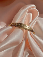 Load image into Gallery viewer, Antique 15k Rose Gold Diamond Starburst Bangle