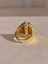 Load image into Gallery viewer, Vintage 14k Diamond Deco Fan Ring 0.40cts