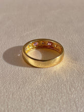 Load image into Gallery viewer, Vintage 9k Diamond Pink Gemstone Dot Ring