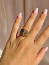Load image into Gallery viewer, Vintage 14k Diamond Deco Fan Ring 0.40cts