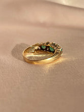 Load image into Gallery viewer, Antique 12k Emerald Diamond Boat Ring