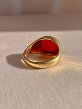 Load image into Gallery viewer, Vintage Carnelian Signet Ring 1966