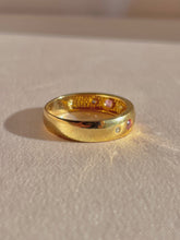 Load image into Gallery viewer, Vintage 9k Diamond Pink Gemstone Dot Ring