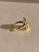 Load image into Gallery viewer, Antique 10k Lime Spinel Frame Ring