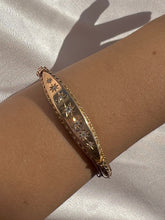 Load image into Gallery viewer, Antique 15k Rose Gold Diamond Starburst Bangle