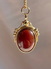Load image into Gallery viewer, Vintage Bloodstone Carnelian Swivel Pendant 1970s