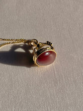 Load image into Gallery viewer, Vintage Bloodstone Carnelian Swivel Pendant 1970s