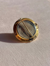 Load image into Gallery viewer, Antique Victorian Mourning Foliate Starburst Pearl Pendant Brooch