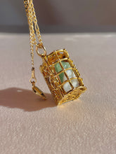 Load image into Gallery viewer, Vintage 9k Gemstone Treasure Chest Pendant 1967